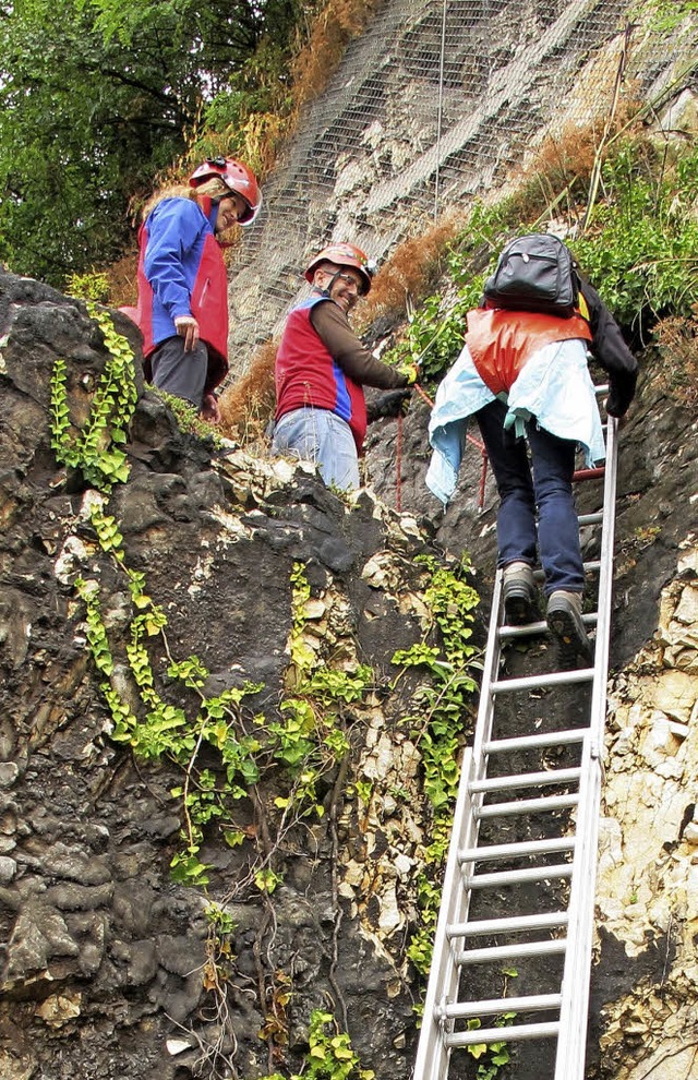 Eine der vielen untersttzenden Aktivi...bergwerk Kleinkems am Tag des Geotops.  | Foto: Jutta Schtz