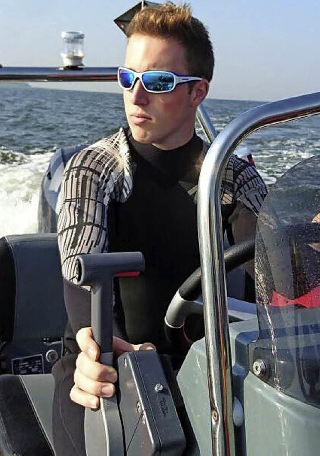 Nico Kaiser beim Wachdienst an der Nordseekste   | Foto: DLRG