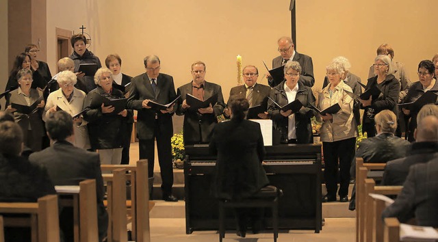 Der Mahlberger Kirchenchor beim gemeinsamen Konzert der Seelsorgeeinheit.   | Foto: Sandra Decoux-Kone