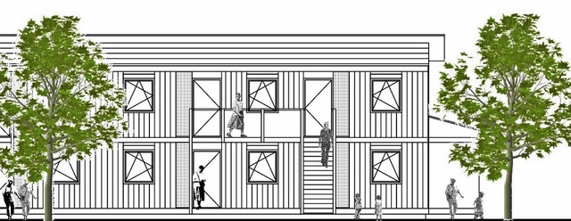 Das von Architekt Roland Bttcher gepl...Hunnsgasse soll im April fertig sein.   | Foto: Repro: Bttcher