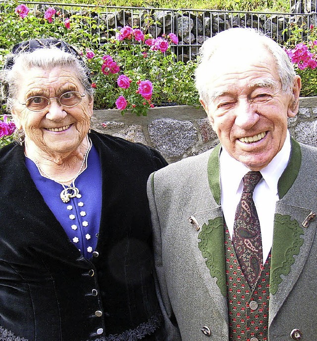 Hilda und Albert Fahrlnder in Siegelau  | Foto: Wehrle