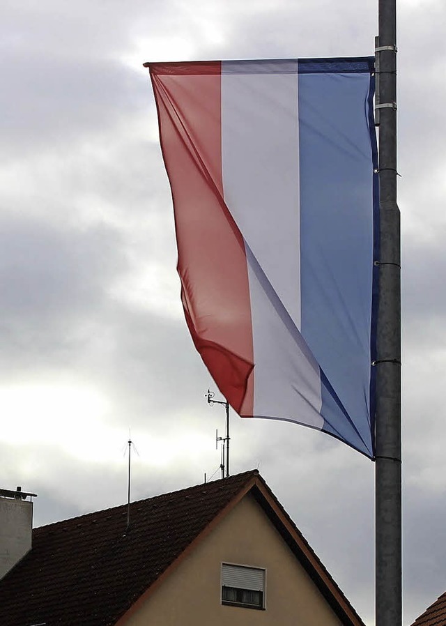 Blau-wei-rot, die Flaggenfarben Frank...aber ist das wirklich eine Trikolore?   | Foto: Bernd Fackler