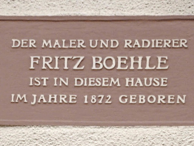 Falsches Datum: Fritz Boehle wurde 1873 geboren.  | Foto: Alexander