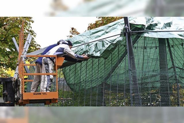 Planen und Netze sollen Tiere schtzen