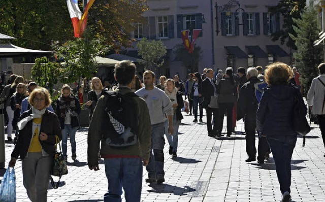 Lrrach erfreut sich einer belebten In...delsentwicklung auch knftig steuern.   | Foto: Barbara Ruda