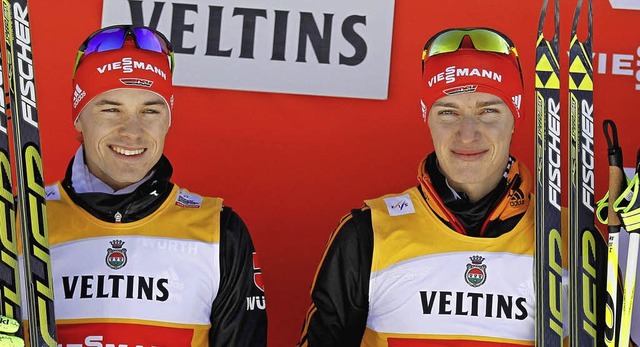 Was im Weltcup der Nordischen Kombinie...  gewannen in Oberhof den Teamsprint.   | Foto: dpa