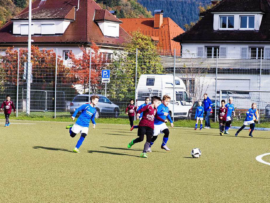 Im Elztalstadion: E-Jugendspiel zwischen FC Waldkirch und Slestat