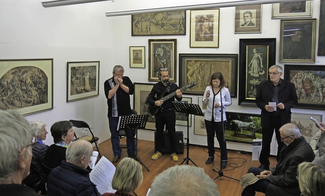 Ausstellungserffnung mit Musik und Vortrag  | Foto: Georg Vo