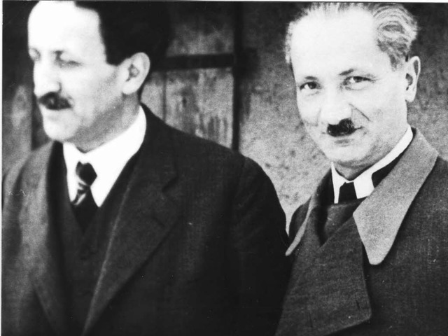 Brder in vertrautem Umgang: Fritz (links) und Martin  Heidegger   | Foto: Martin-Heidegger-Archiv Messkirch
