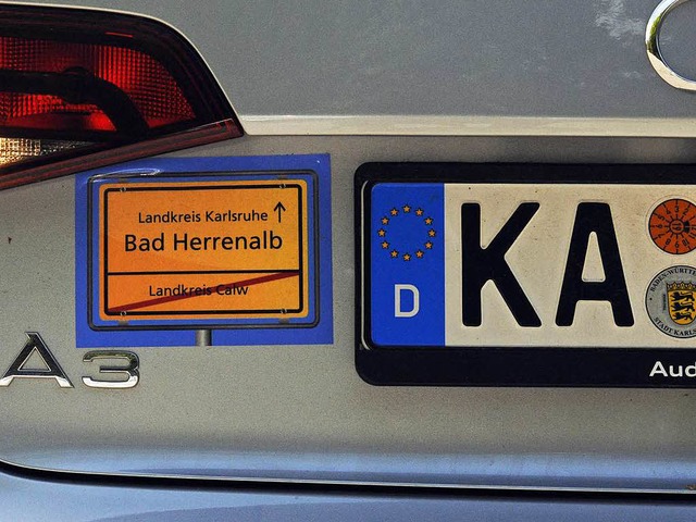 Calw oder Karlsruhe? Das ist fr diesen Fahrer klar.  | Foto: Stefan Jehle