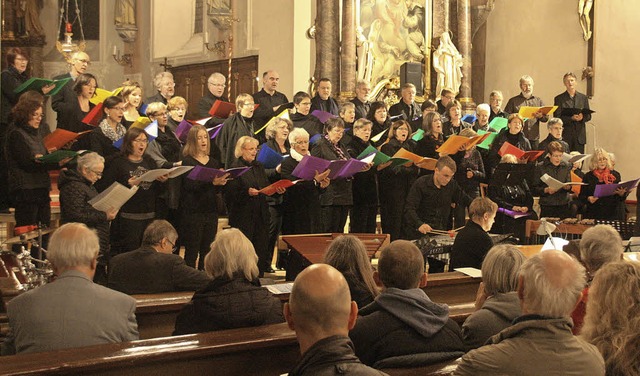 Ein auergewhnliches Chorkonzert gab ...cet in der Wallfahrtkirche Kirchhofen.  | Foto: Hans Jrgen Kugler