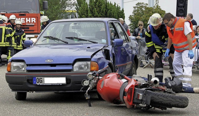 berhhte Geschwindigkeit ist eine der Hauptursachen fr Motorradunflle.   | Foto: Polizei