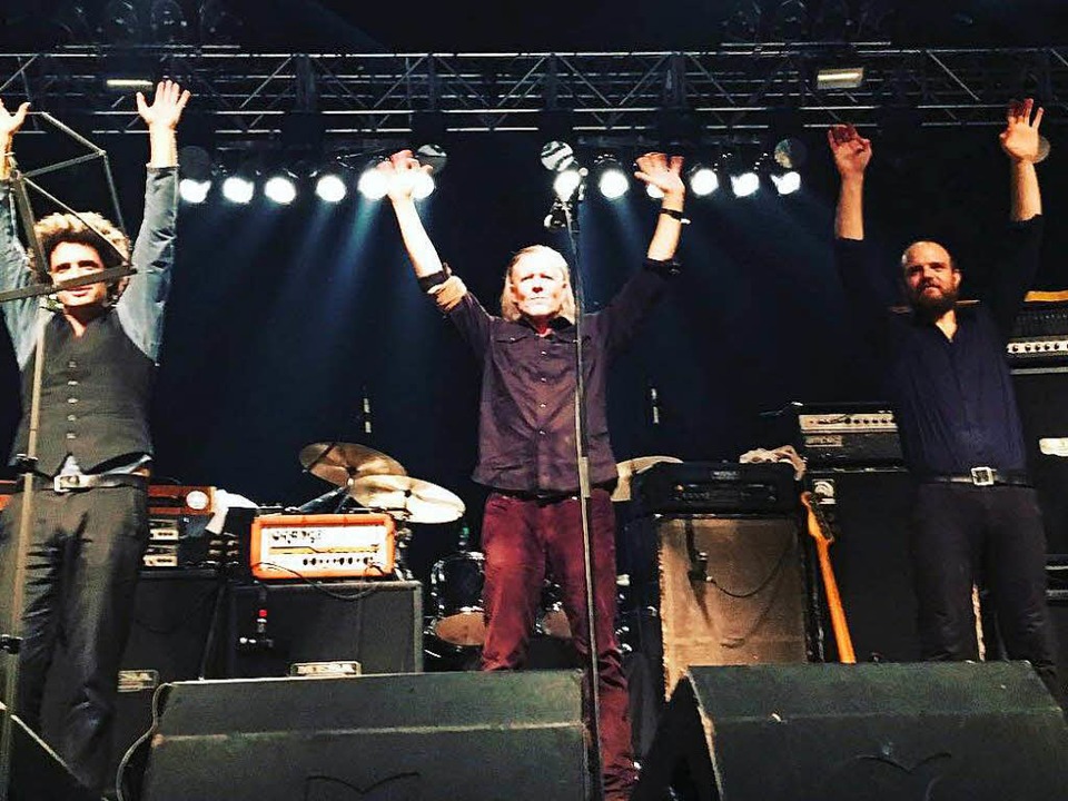 Paul Wallfisch, Michael Gira und Chris...ach einem Konzert von Swans in Berlin.  | Foto: Carolin Buchheim