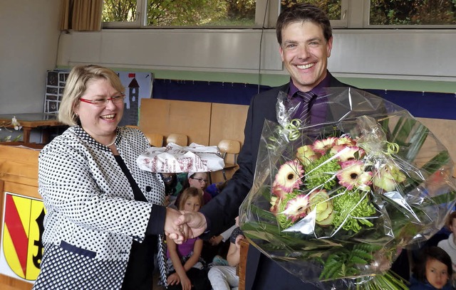 Ina Trenkwalder-Lipps wurde von Brger...Buttenbergschule willkommen geheien.   | Foto: Johanna Hgg