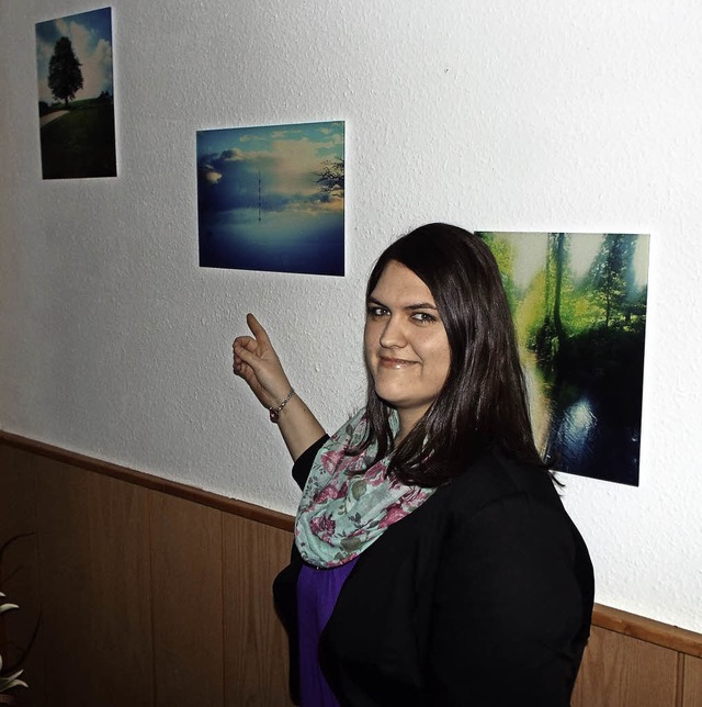 Hobbyfotografin Marion Bchle zeigt  in Bergalingen ihre Spontanaufnahmen.  | Foto: Wolfgang Adam