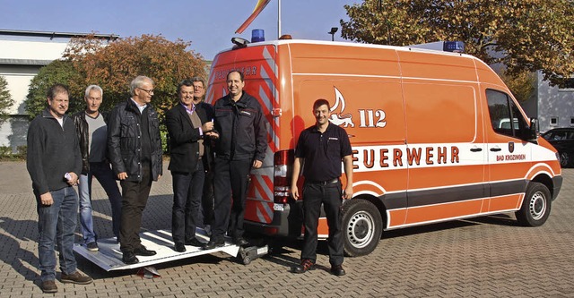Freuen sich ber den neuen Transport-G...Bleile und Florian Eckart, Gertewart.  | Foto: Hans Jrgen Kugler