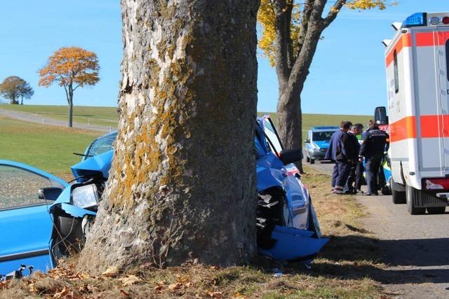 Unfall: Autofahrer gegen Baum geprallt und gestorben