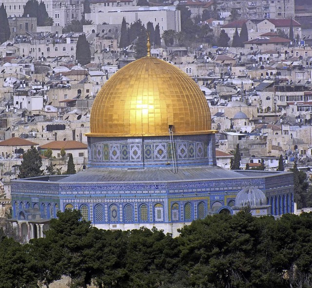 Der  Felsendom ist eines der Wahrzeichen Jerusalems.   | Foto: Braukmann