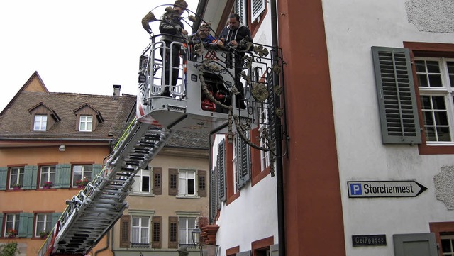 Der historische Ausleger des Wirtshaus...t vergangene Woche abmontiert worden.   | Foto: Privat