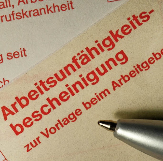 Wer eine Arbeitsunfhigkeitsbescheinigung hat, darf zu Hause bleiben.   | Foto: DPA