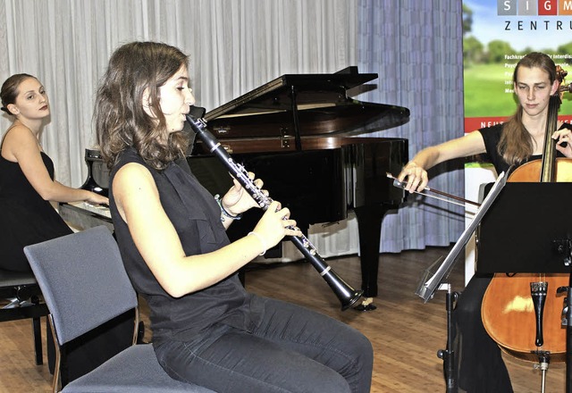 Das Klarinetten-Trio Anticipation3 mit...te im Sigma-Zentrum in Bad Sckingen.   | Foto: Sigma-Zentrum