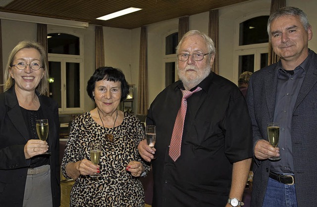 Das Ehepaar Monika und Wolfgang Eitel ...ich und Ortsvorsteher Martin Brgelin   | Foto: Volker Mnch