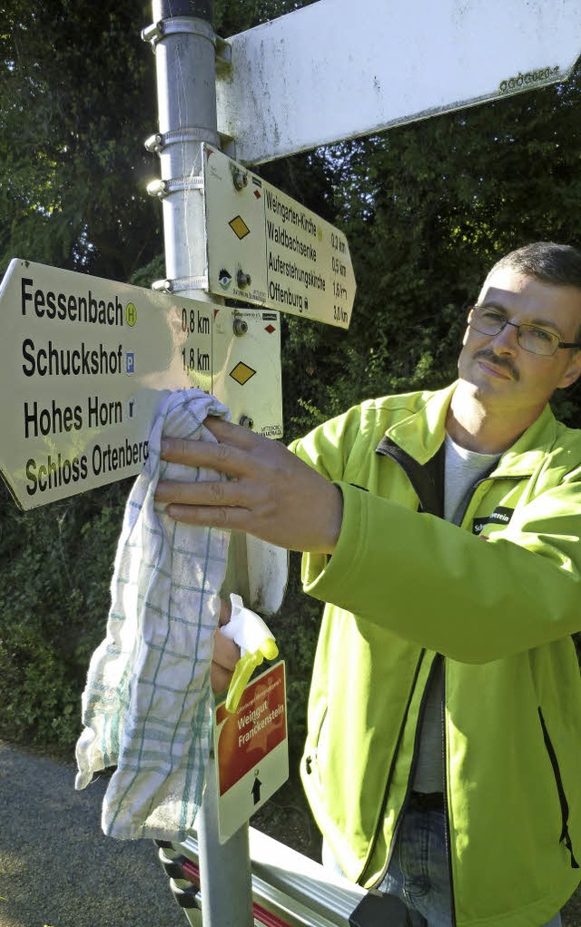 Matthias Schmalz, Wegewart des Schwarz...bnis. Gesucht werden nun Mitstreiter.   | Foto: Daniela Khne