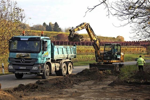 Verkehrsinsel ist im Werden