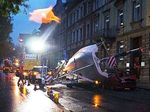 Der Unfallort in der Schillerstrae.  | Foto: Polizei