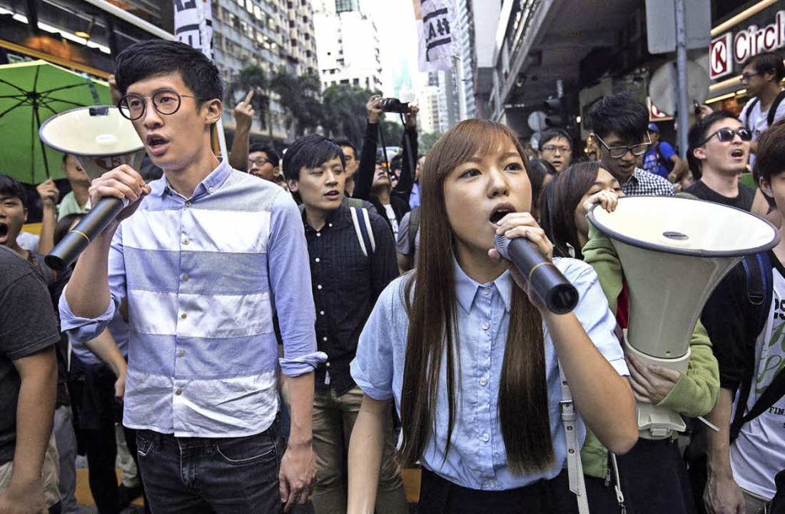 Unerschrocken demonstriert Yau gegen Chinas  Führung.  | Foto: dpa