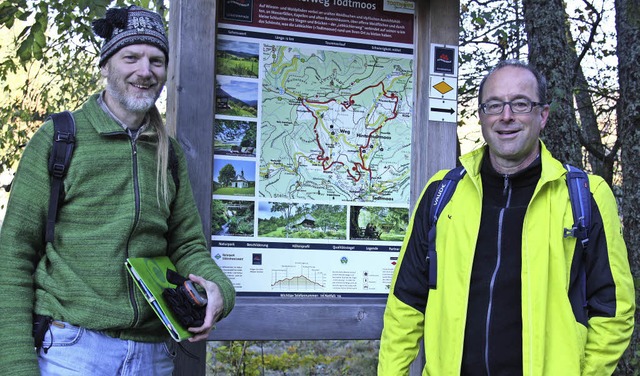 Michael Jarmuschewski vom Deutschen Wa...derten  den Lebkchlerweg gemeinsam.    | Foto: Andreas Bhm