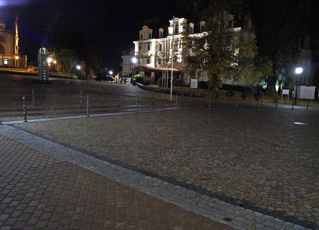 Badenweilers Schlossplatz brauche mehr...ller seien nachts nicht gut zu sehen.   | Foto: Silke Hartenstein