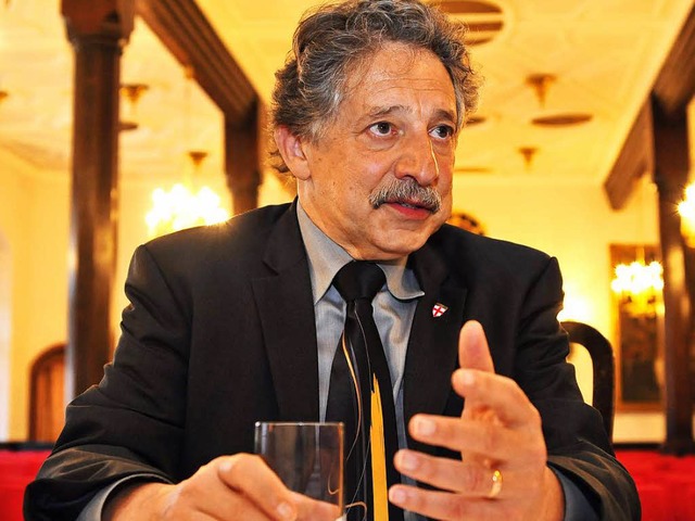 Madisons Brgermeister Paul Soglin bei einem Aufenthalt in Freiburg 2013  | Foto: Thomas Kunz