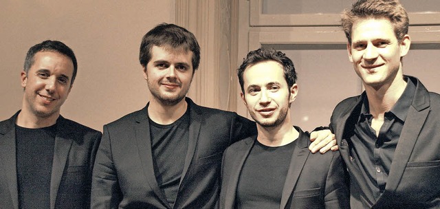 Das Quatuor Ebne mit Pierre Colombet,...rpretationen von Beethoven und Debussy  | Foto: Karin Stckl-Steinebrunner