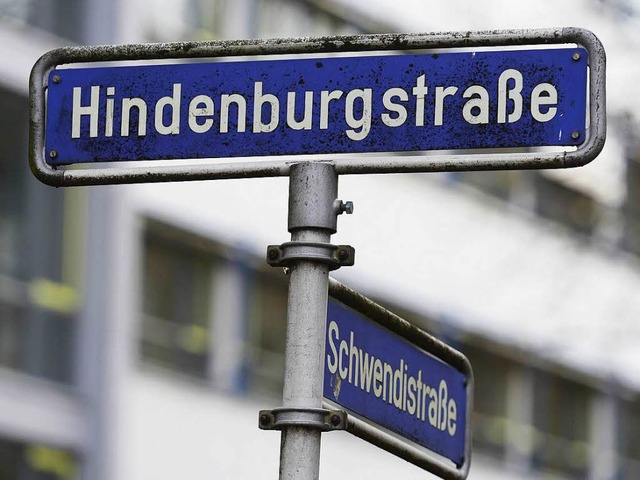 Die Hindenburgstrae in der Oberau ist...ssion einen neuen Namen bekommen soll.  | Foto: Ingo Schneider