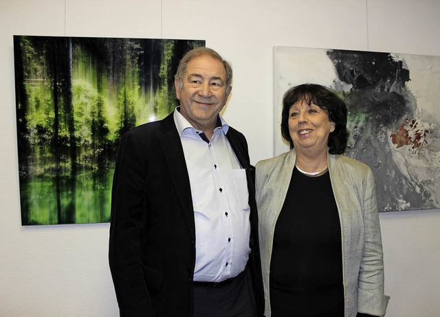 Kreatives Knstlerehepaar: Wolfgang und Christa Haack   | Foto: B. Fackler