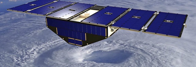 Satelliten, wie in dieser Illustration...en das Auge von Hurrikans erforschen.   | Foto: nasa (dpa)