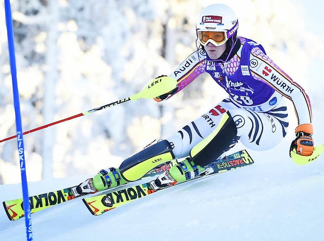 Ein paar Weltcup-Punkte zum Slalom-Auf...ren Wiesler kam in Levi als 26. durch.  | Foto: dpa