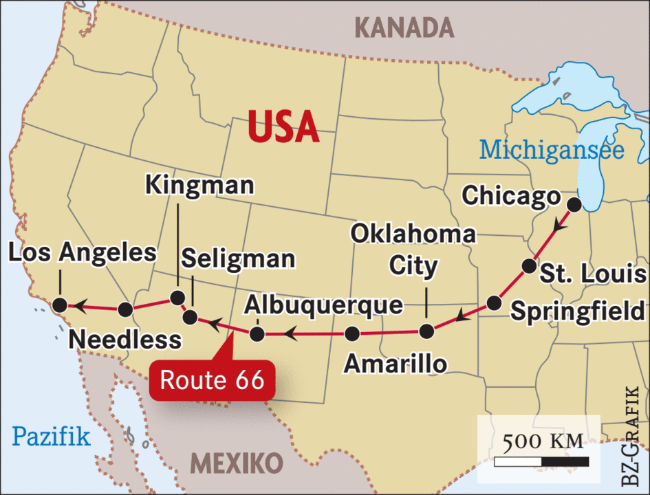 Kicks und Kitsch auf der Route 66 Ausland Badische Zeitung