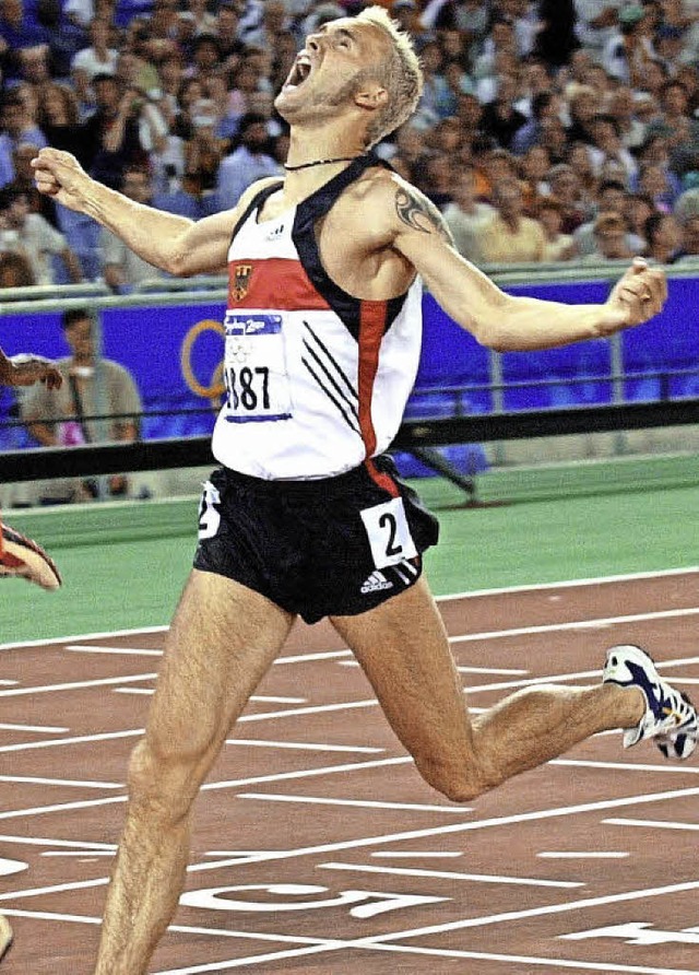 Sein grter Erfolg: Bei den Olympisch...ster Deutscher Gold im 800-Meter-Lauf   | Foto: AFP