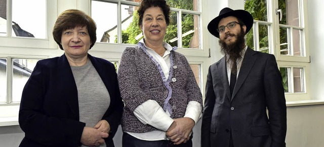 Stehen fr den Erhalt der Synagogen-St...rger, Rabbi Yakov Gitler (von links).  | Foto: Thomas Kunz