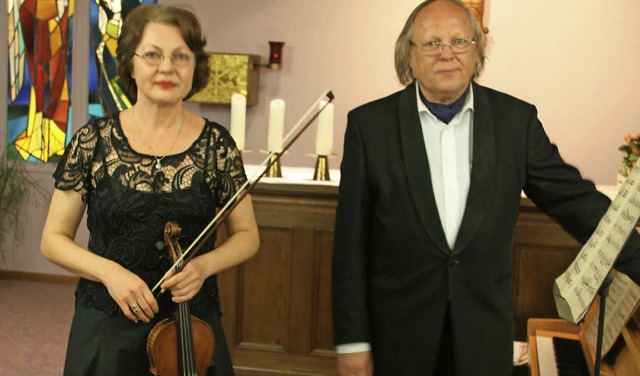 Zwei Knner ihres Fachs: Violonistin Ivetta Viatet und Pianist Wolfram Lorenzen   | Foto: Aloisia Zell