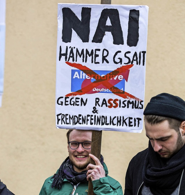 So wie hier im Mrz in Breisach drfte...Menschen gegen die AfD demonstrieren.   | Foto: <BZ-FotoRepro>Archivfoto: Huber