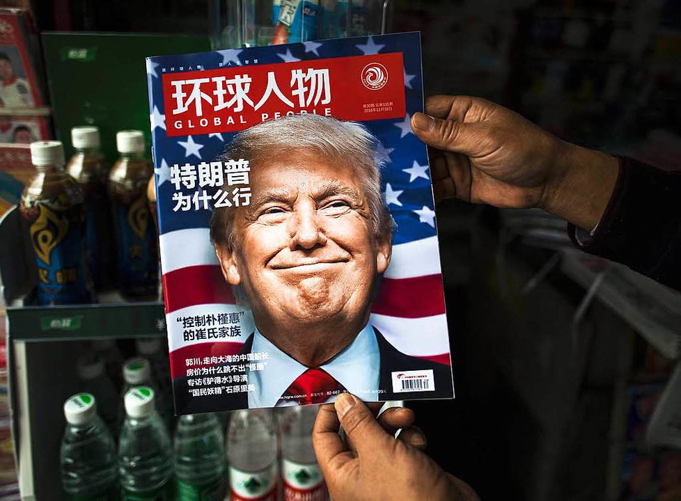 &#8222;Warum hat Trump gewonnen?&#8220...das chinesische Magazin Global People.  | Foto: AFP