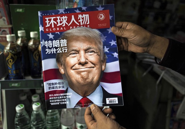&#8222;Warum hat Trump gewonnen?&#8220...as chinesische Magazin Global People.   | Foto: afp/Thomas Kunz
