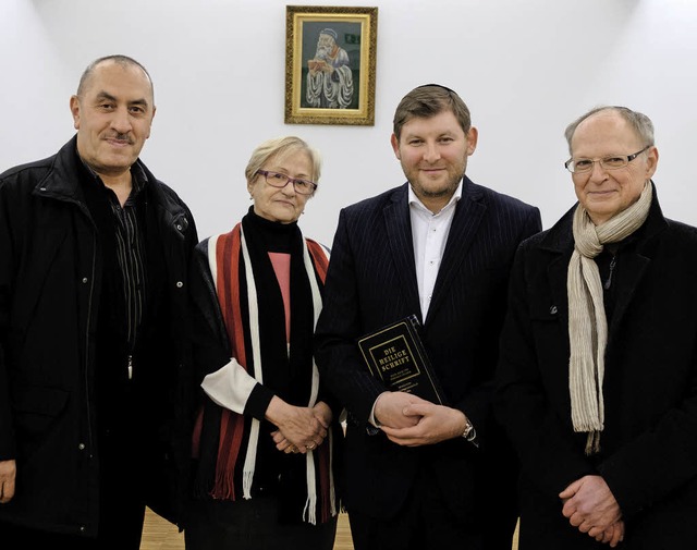 Vertreter der drei Religionen in der Neuen Synagoge  | Foto: Taschinski