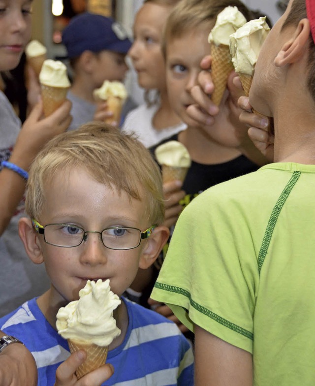 Eis selbermachen war ein Programmpunkt.   | Foto: Anna Uhlmann