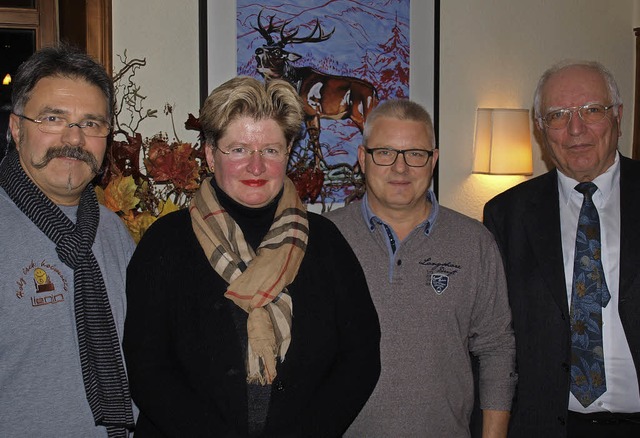 Hans-Rudi Lienin, Cornelia Rapp-Hafner...n Ranz  und Otfrid Eckert (von links)   | Foto: Schleer