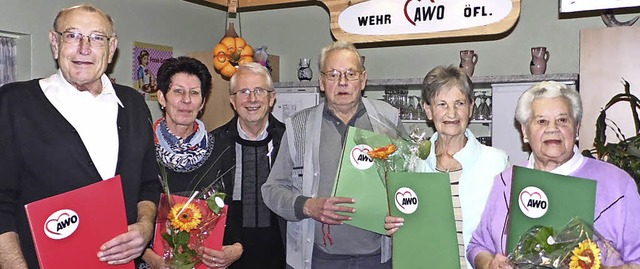 Verdiente AWO-Mitglieder: Gerhard Lehn...erlinde Kathfer und Eleonore Potratz   | Foto: Janina Weneny