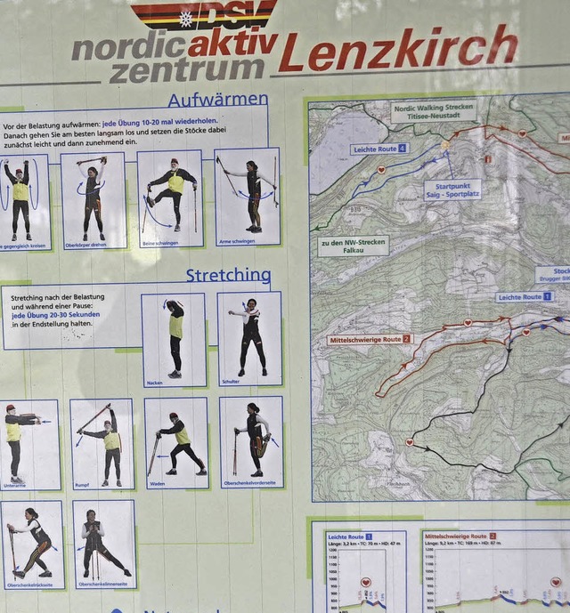 Diese Tafeln fr die Lenzkircher Nordic-Walking-Strecken werden abgebaut.  | Foto: Ralf MOrys